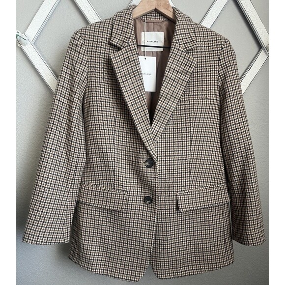 Everlane Jackets & Blazers - NWT! Everlane Women's 0 The Italian Wool Oversized Blazer - Camel Houndstooth
